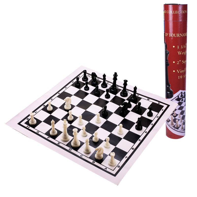  LIUHUI Crafted Chesspiece Tournament Roll-Up Chess Set